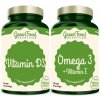 GREENFOOD NUTRITION Omega 3 + vitamín E 120 kapsúl + vitamín D3 60 kapsúl