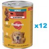 Pedigree Adult s hovädzím v želé 12 x 400 g