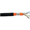 S/FTP (PiMF) drôt PE 250m cat.7, AWG23, 1200Mhz, 10GBase-T, čierny, meď, vonkajší, UV odolný