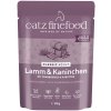 Výhodné balenie catz finefood 64 x 85 g - jahňacie a králičie
