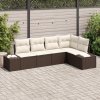 Súprava záhradného nábytku z ratanu VidaXL, hnedá, 5-dielna