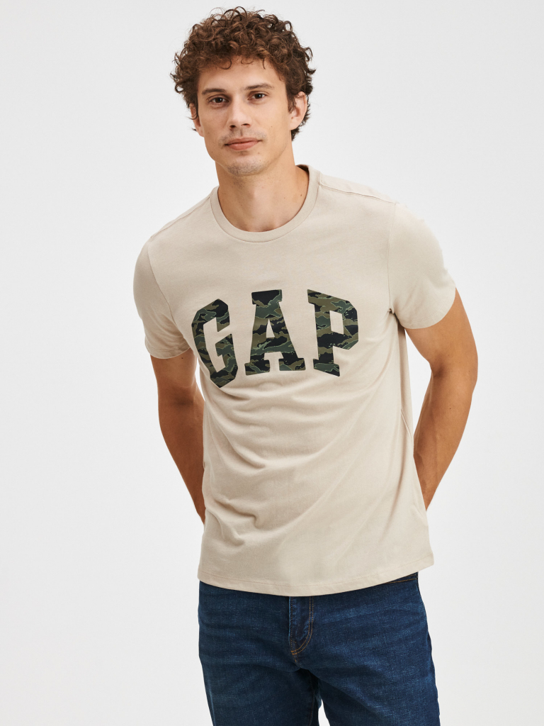 GAP tričko logo smotanové