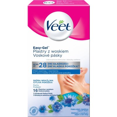 Veet Depilační Podpaží voskové pásky pro citlivou pokožku 16 ks