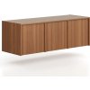Nadstavba pre skrine FRAME, 3x dvere, 1299 x 450 x 427 mm, PUSH-lock, orech