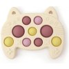 Malý Ježko silikon hryzadlo Pop It 2v1 Joystick Candy Pink