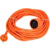 Sieťový predlžovací kábel PR-160 1-zásuvka bez uzemnenia 10m oranžový 2x1,5mm