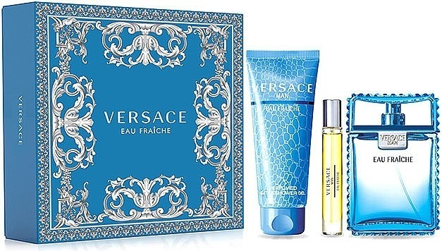 Versace Eau Fraiche Set - EDT 100 ml + EDT 10 ml + sprchový gel 150 ml Dárková sada