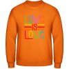 AWDis Mikina - Dúhový dizajn - Love is Love - Orange Crush - S - Pánske