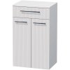 INTEDOOR Nízka skriňa BEE, úchyt chróm, 1zásuvka, 2dvere, š.50cm, biela 3D pruhy