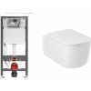 Súprava WC misa s pomaly sa sklápajúcim sedadlom Kludi Resa S 27WCSET43, podomietková konštrukcia Kludi Unifix 79300