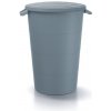 Kôš do záhrady Smooth 80 l svetlosivý s držadlami