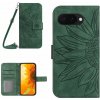 PROTEMIO 104224 ART SUNFLOWER Peňaženkový obal so šnúrkou pre Google Pixel 9a zelený