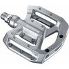 Pedále MTB Shimano Flat GR500 strieborné BMX, DH, Trail, Slalom