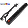 19 napáj.panel ACAR S8/3m 8x220V Black+přep.ochr.