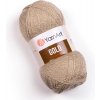 Yarn Art příze Gold 9048 světle hnědá se zlatou nitkou