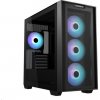ASUS A21 PLUS TG BLACK, 4x ARGB LED fan, skriňa mATX, čierna 90DC00H0-B19010