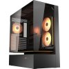 Cougar CFV235 midi tower PC skrinka čierna 3 predinštalované ventilátory, integrované osvetlenie, bočné okno, prachový filter; CGR-2DA4B
