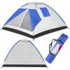 Plážový alebo kempingový stan, vodeodolný, s UV ochranou, 4 miesta, 210x240x130cm, sivomodrý Springos