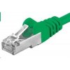 PREMIUMCORD Patch kábel CAT6a S-FTP, RJ45-RJ45, AWG 26/7 0,25m zelený sp6asftp002G