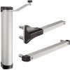 LOCINOX hydraulický samozatvárač 90°/180° pre bránku do 110cm/75kg, strieborný, LION-SILV