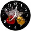 Nástenné sklenené hodiny Paprika fi 30 cm