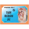 Dafiko Tabulka Tady hlídám! Jorkšírský teriér 1ks