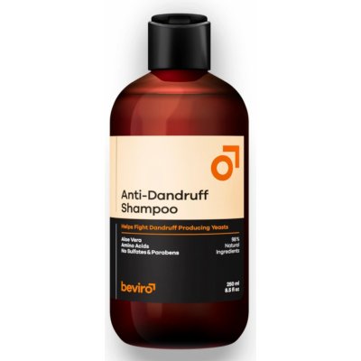 Prírodný šampón pre mužov proti lupinám Beviro Anti-Dandruff Shampoo - 250 ml (BV314)