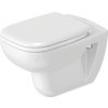 DURAVIT D-Code závesné WC Rimless s hlbokým splachovaním, 355 x 545 mm, biela + sedátko SC 45700900A1