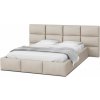 Wilsondo Čalúnená manželská posteľ s úložným priestorom Dony - krémová Rozmer: 160x200
