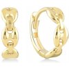 Lillian Vassago zdobené kroužkové náušnice žluté zlato LLV06-GER148