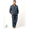 Kľúč MNS 431 B25 long/r M-2XL pánske pyžamo bez zipsu tmavě modrá XL