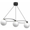 Luminex | Luster na lanku BALLO 3xE27/15W/230V čierna/biela | LU5671