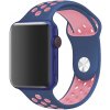 MojRemienok.sk Športový silikónový perforovaný remienok pre Apple Watch 42 mm/44 mm/45 mm/46 mm/49 mm Farba: modrá - ružová