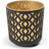 HowHomely Kvetináč etnický 25x27 cm čierno-zlatý