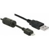 DeLock kábel USB 2.0 A samec> micro-USB B samec, ferit, 2 m
