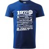 1972 v kocke - Klasické pánske tričko vyššej gramáže - XL ( Kráľovská modrá )