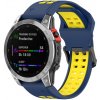 Remienok Sport Wristband modro-žltý pre Garmin Fenix 7S / 6S / 5S