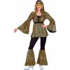 Dámske oblečenie zo 70. rokov, hippie groovy, zlaté vlny, XL