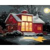 zuty Zuty - Maľovanie Podľa Čísel - Červený Dom S Veľkými Oknami V Zime (D. Rusty Rust), 40X50 Cm, Plátno+Rá (8596530177296)