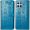 Peňaženkové kožené puzdro Cat and Dog na Honor X8 5G/X6 - Modrá