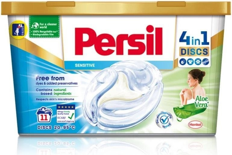 Persil Discs Sensitive 4v1 kapsule na pranie pre citlivú pokožku 22 ks