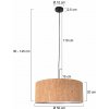 Steinhauer Závesné svietidlo Sparkled Light, hnedá, Ø 50 cm, korok - 4337ZW