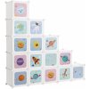 Songmics Organizér 15 boxov Vesmír 123 x 31 x 123 cm LPC902W