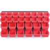 PROSPERPLAST Závesný panel s 28 boxy na náradie ORDERLINE 800 x 195 x 400 mm