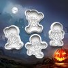 Halloween - Sada 4ks vykrajovačiek s pečiatkou