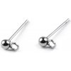 Nášnicová puzeta s guličkou Ø3 mm z nerezovej ocele platina 10ks