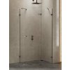 New Trendy Avexa Gunmetal Brushed sprchovací kút 100x80 cm kladivková farba brúsené/priehľadné sklo EXK-3839