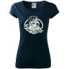 Lokomotíva lano - Dámske tričko Pure - M ( Tmavomodrá (veľmi tmavá - skoro čierna) )