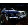 Diamondi Diamantové maľovanie MODRÉ AUTO FORD MUSTANG bez rámu a bez vypnutia plátna