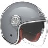 Otvorená prilba na motocykel NOX PREMIUM HERITAGE sivá 2024 Veľkost: M